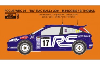 Decal – Ford Focus WRC 01 RAC rally 2001 – M. Higgins